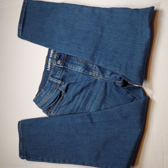 Lands' End Denim High Rise 7/8 Slim Ankle Jeans Size 4 - Picture 6 of 10